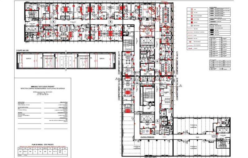 Bureau en vente de 1 067 m² à Clichy - 92110 plan - 1