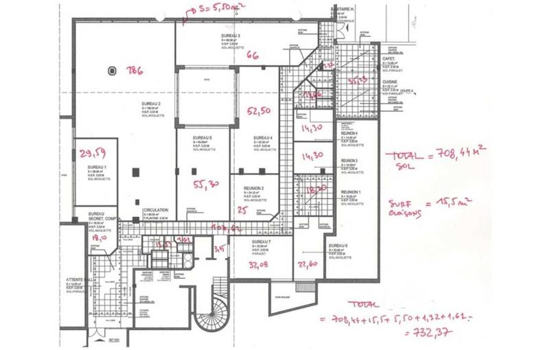 Vente de bureau de 708 m² à Colombes - 92700 plan - 1