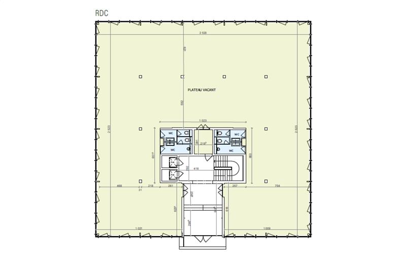 Vente de bureau de 1 967 m² à Courbevoie - 92400 plan - 1