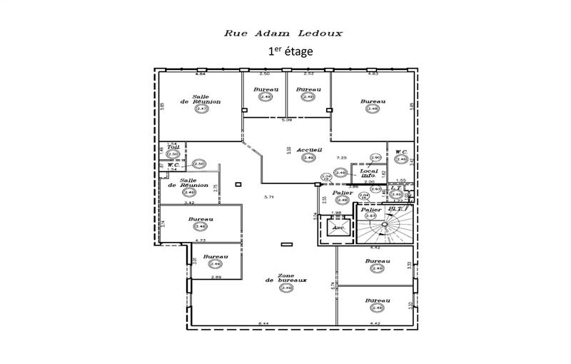 Vente de bureau de 891 m² à Courbevoie - 92400 plan - 1