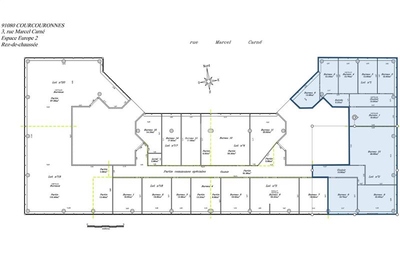 Vente de bureau de 193 m² à Courcouronnes - 91080 plan - 1