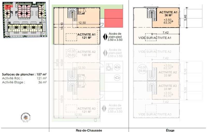 Vente de bureau de 156 m² à Courtry - 77181 plan - 1