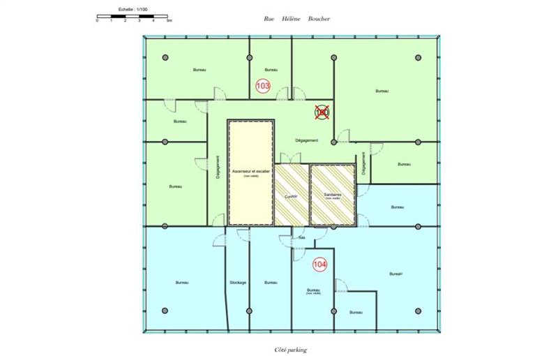 Bureau à vendre de 375 m² à Guyancourt - 78280 plan - 1