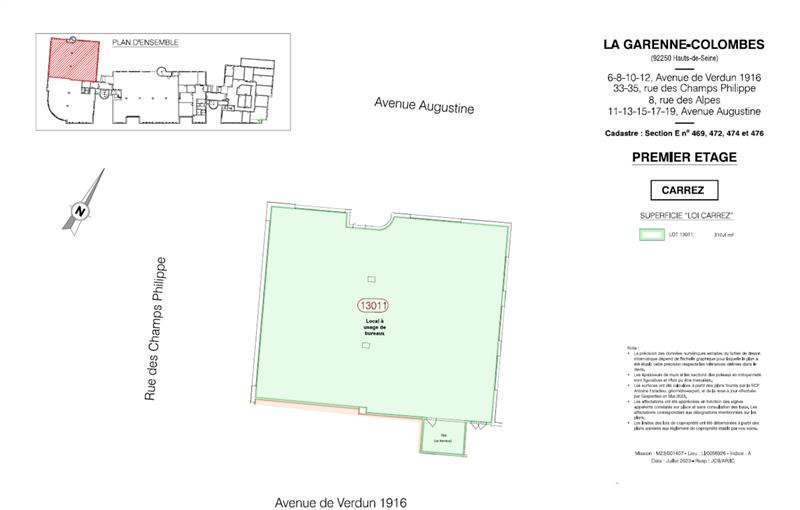 Bureau en vente de 549 m² à La Garenne-Colombes - 92250 plan - 1