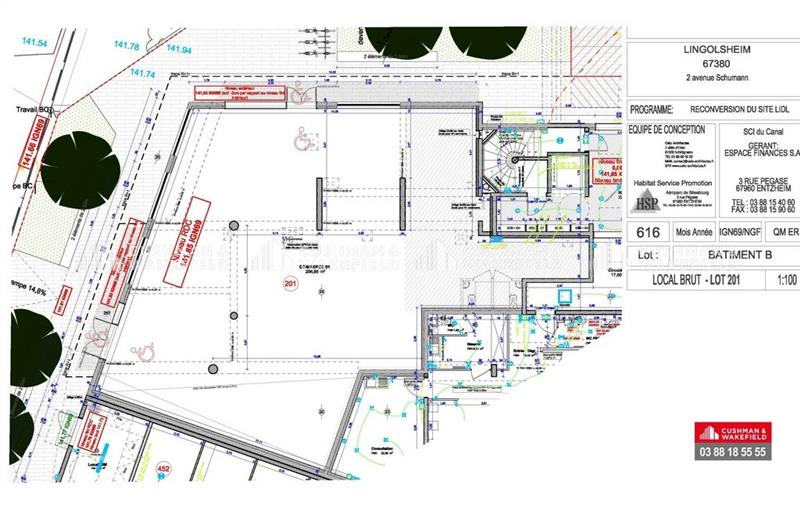 Bureau à acheter de 257 m² à Lingolsheim - 67380 plan - 1