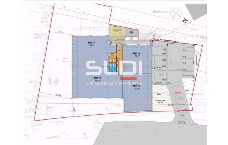 Bureau en vente de 246 m² à Lissieu - 69380 plan - 1