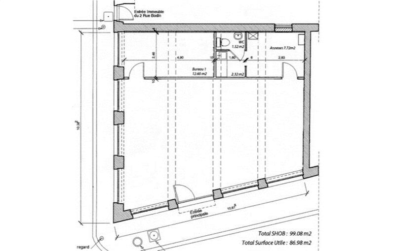 Bureau à acheter de 81 m² à Lyon 1 - 69001 plan - 1