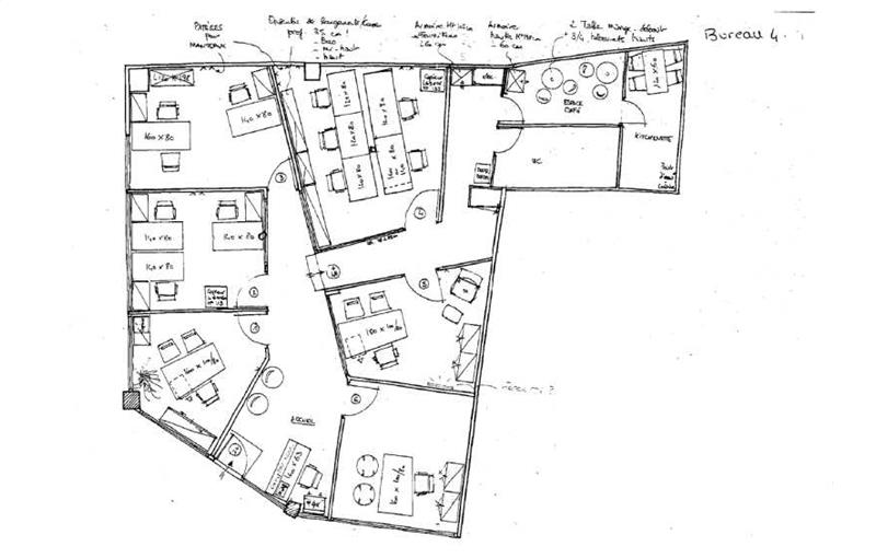 Bureau à vendre de 140 m² à Lyon 2 - 69002 plan - 1