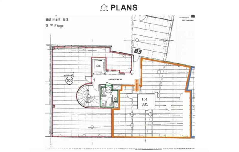 Bureau à vendre de 210 m² à Lyon 3 - 69003 plan - 1