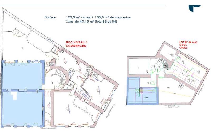 Bureau à vendre de 226 m² à Lyon 4 - 69004 plan - 1