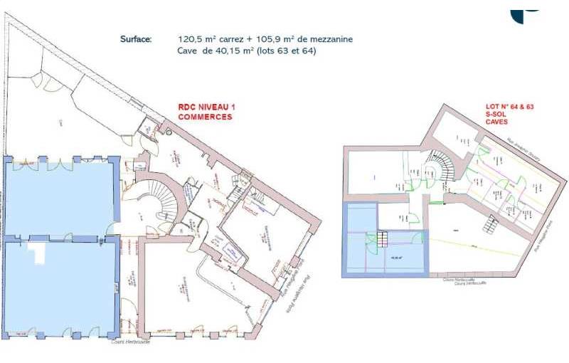 Bureau à vendre de 170 m² à Lyon 4 - 69004 plan - 1