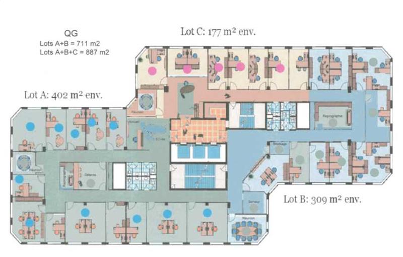 Bureau à vendre de 358 m² à Lyon 4 - 69004 plan - 1