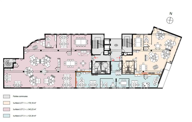 Bureau à vendre de 763 m² à Lyon 7 - 69007 plan - 1