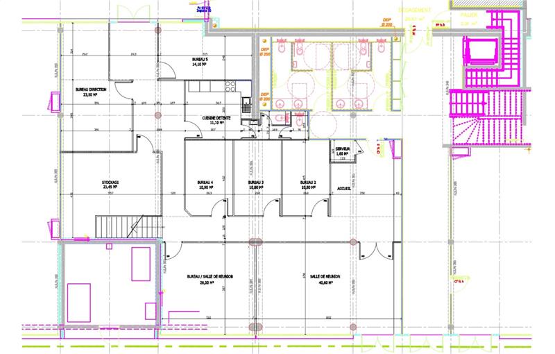 Bureau à vendre de 347 m² à Lyon 9 - 69009 plan - 1