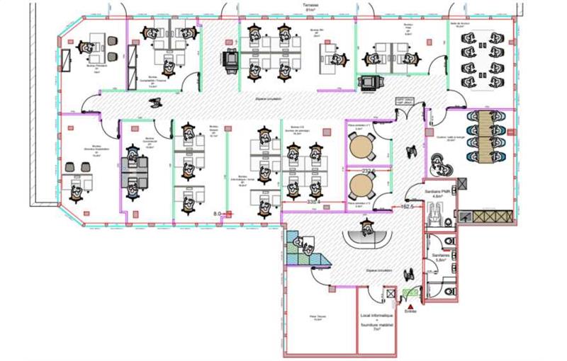 Vente de bureau de 309 m² à Malakoff - 92240 plan - 1