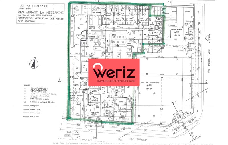 Bureau à vendre de 853 m² à Marseille 10 - 13010 plan - 1