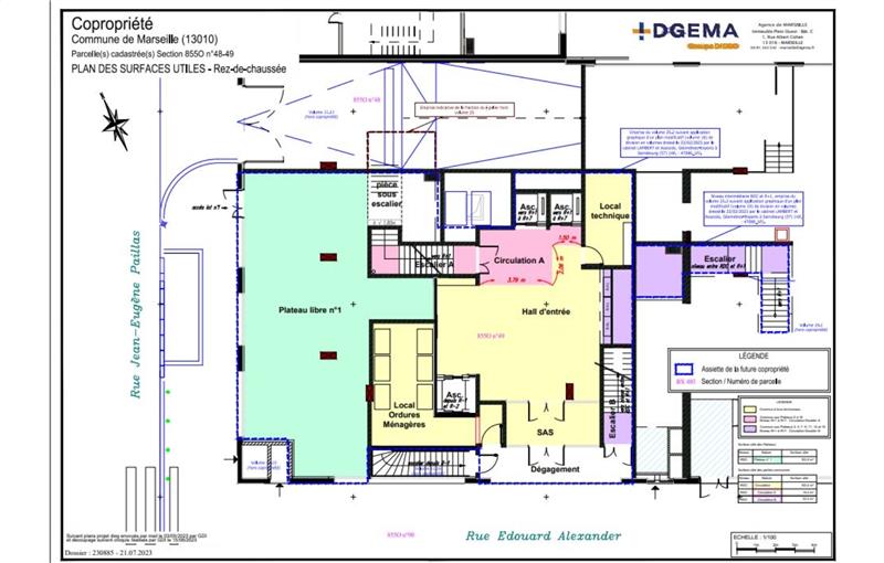 Bureau en vente de 1 679 m² à Marseille 10 - 13010 plan - 1