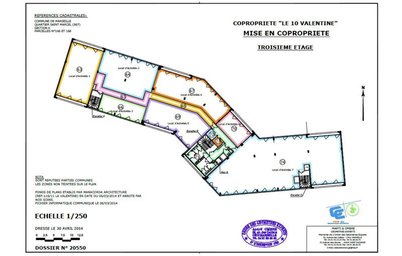 Vente de bureau de 1 200 m² à Marseille 11 - 13011 plan - 1