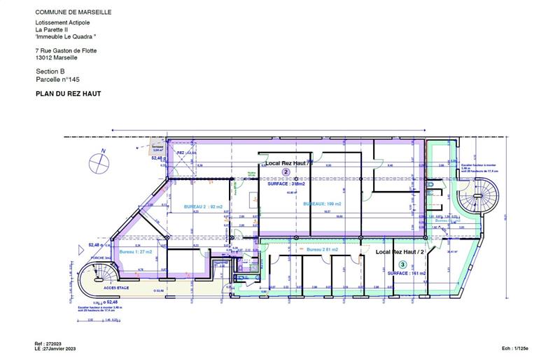 Vente de bureau de 824 m² à Marseille 12 - 13012 plan - 1