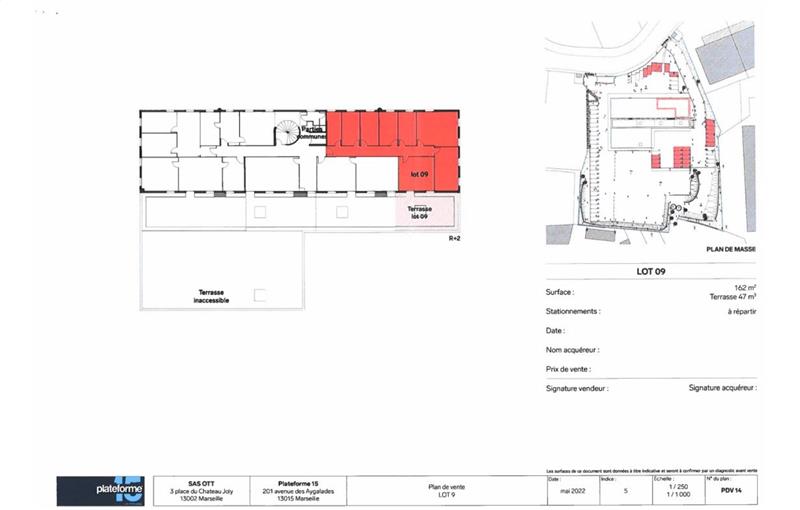 Vente de bureau de 325 m² à Marseille 15 - 13015 plan - 1