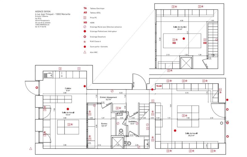 Bureau à acheter de 112 m² à Marseille 2 - 13002 plan - 1