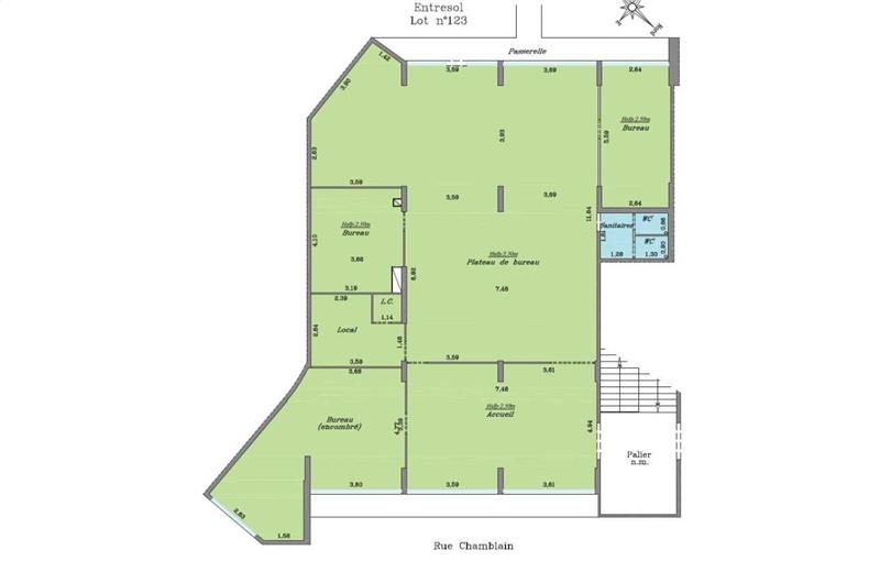 Bureau à acheter de 216 m² à Melun - 77000 plan - 1