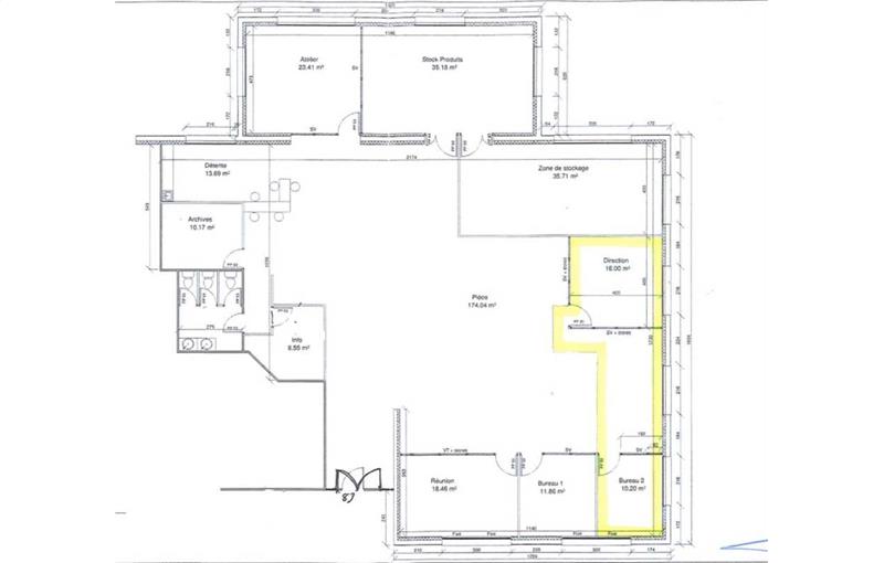 Vente de bureau de 660 m² à Mérignac - 33700 plan - 1