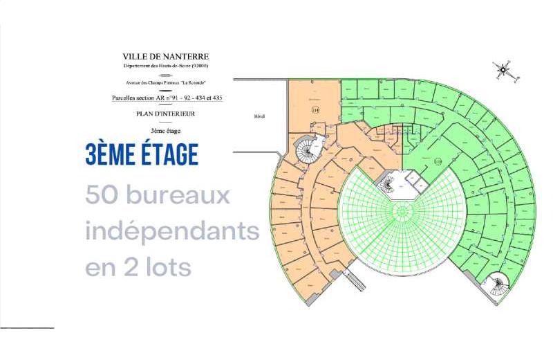 Bureau à acheter de 1 344 m² à Nanterre - 92000 plan - 1