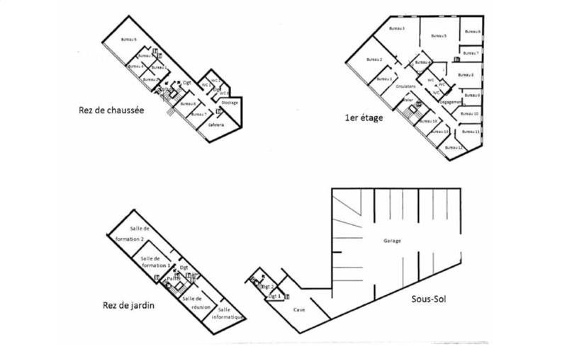 Bureau à acheter de 623 m² à Nîmes - 30000 plan - 1