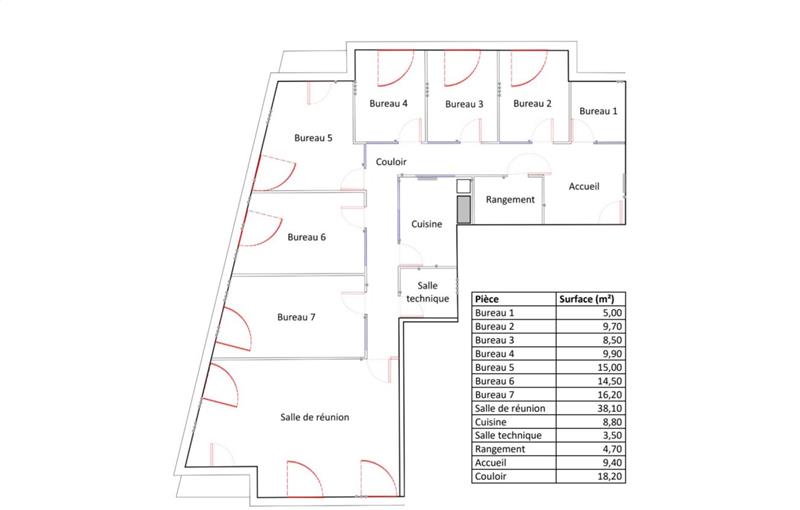 Achat de bureau de 220 m² à Pacé - 35740 plan - 1