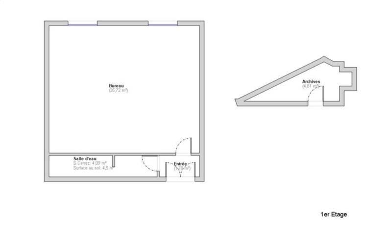 Bureau à vendre de 47 m² à Paris 1 - 75001 plan - 1