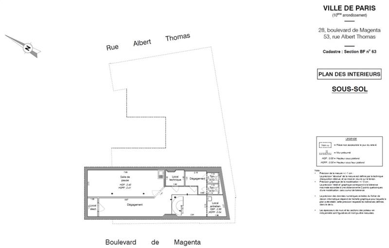 Vente de bureau de 204 m² à Paris 10 - 75010 plan - 1