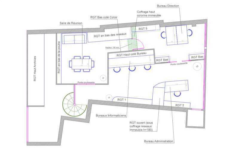 Vente de bureau de 207 m² à Paris 15 - 75015 plan - 1