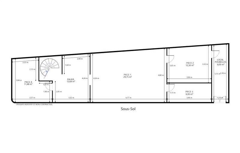 Vente de bureau de 334 m² à Paris 15 - 75015 plan - 1