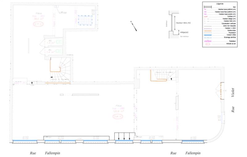 Vente de bureau de 380 m² à Paris 15 - 75015 plan - 1