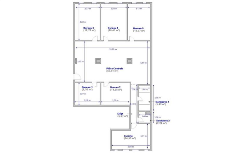 Vente de bureau de 152 m² à Paris 15 - 75015 plan - 1