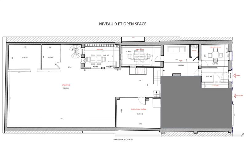 Vente de bureau de 365 m² à Paris 15 - 75015 plan - 1