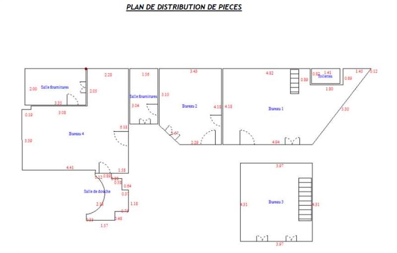 Vente de bureau de 126 m² à Paris 17 - 75017 plan - 1