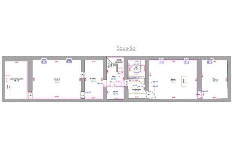 Vente de bureau de 314 m² à Paris 17 - 75017 plan - 1