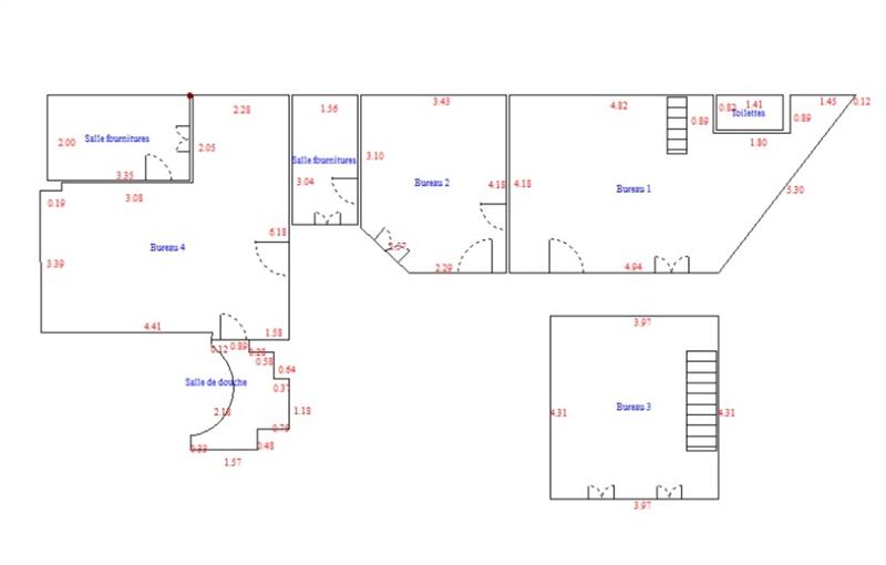 Vente de bureau de 152 m² à Paris 17 - 75017 plan - 1