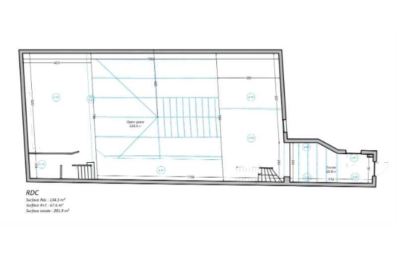 Vente de bureau de 189 m² à Paris 18 - 75018 plan - 1