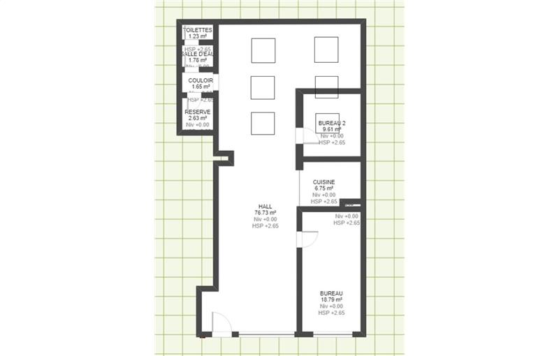 Vente de bureau de 119 m² à Paris 18 - 75018 plan - 1