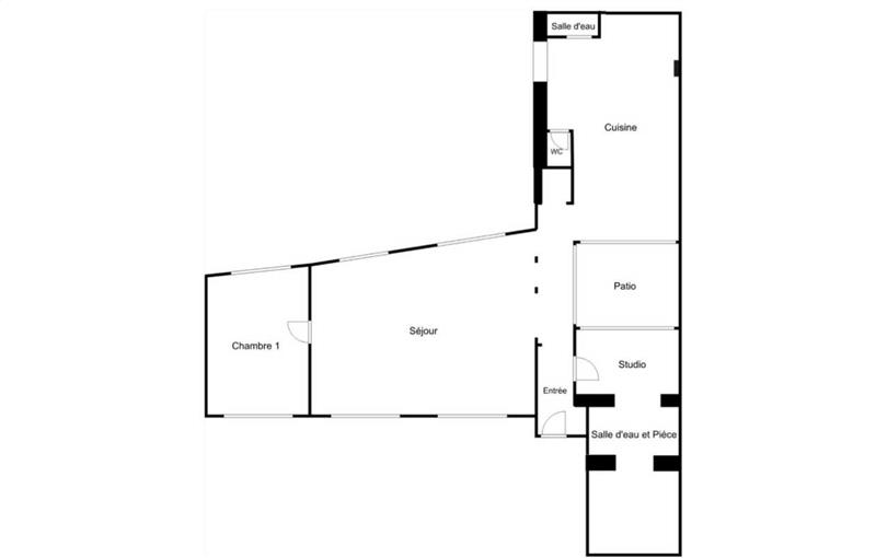 Vente de bureau de 189 m² à Paris 20 - 75020 plan - 1