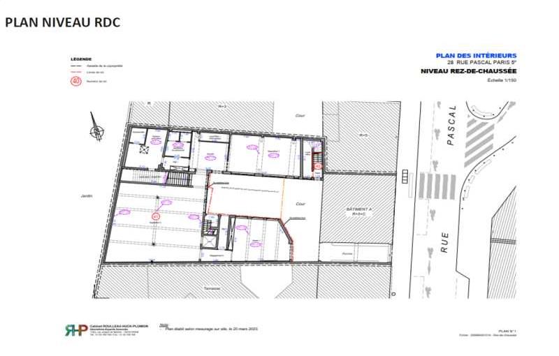 Vente de bureau de 711 m² à Paris 5 - 75005 plan - 1