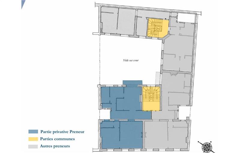 Bureau à vendre de 98 m² à Paris 8 - 75008 plan - 1