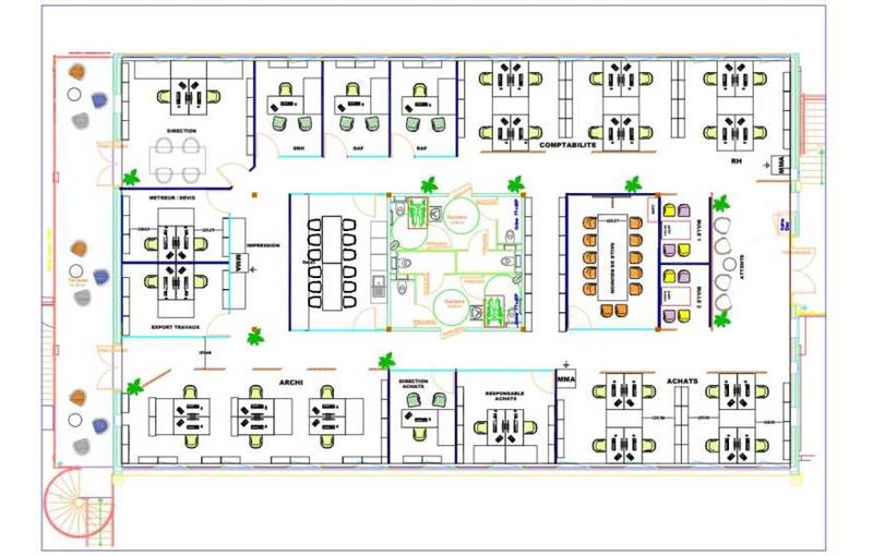 Bureau à vendre de 455 m² à Pessac - 33600 plan - 1