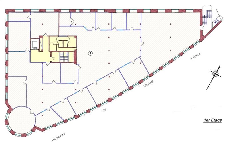 Bureau en vente de 821 m² à Roubaix - 59100 plan - 1