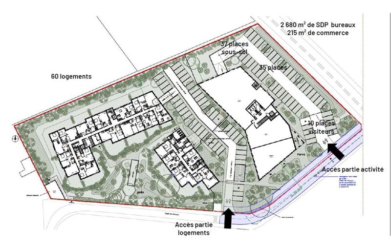 Bureau à vendre de 2 569 m² à Saint-André-lez-Lille - 59350 plan - 1