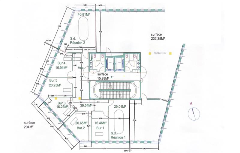 Bureau en vente de 452 m² à Saint-Nazaire - 44600 plan - 1