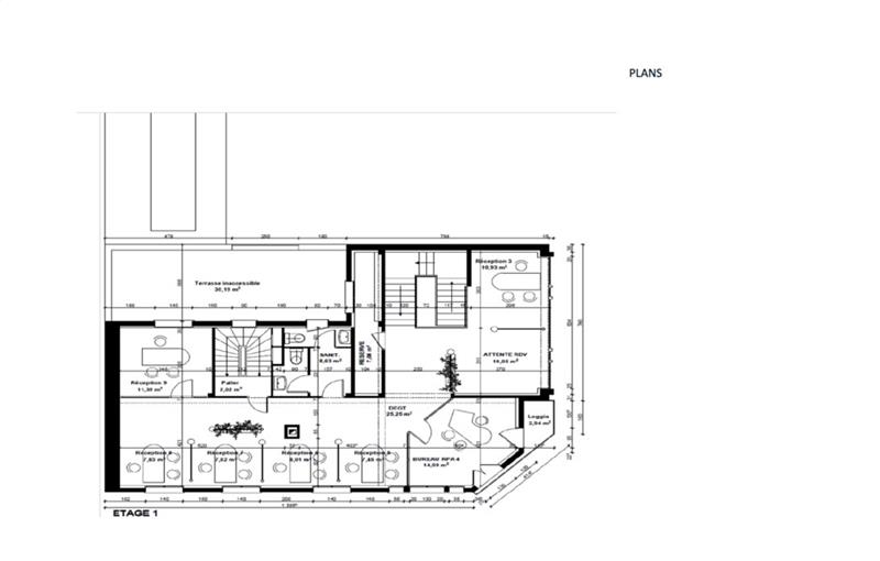 Bureau en vente de 444 m² à Saint-Nazaire - 44600 plan - 1